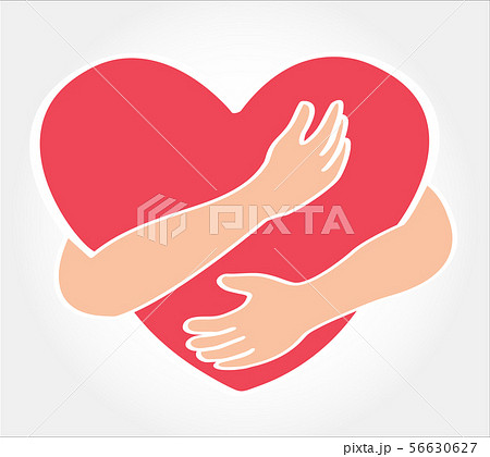 Hugging Heart Vector Hug Yourself のイラスト素材 Hugging Heart Vector Hug Yourself のイラスト素材