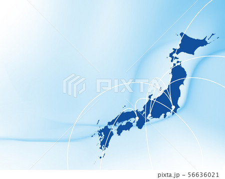 日本地図　ビジネス　日本ビジネス　日本経済　地図　ビッグデータ 56636021