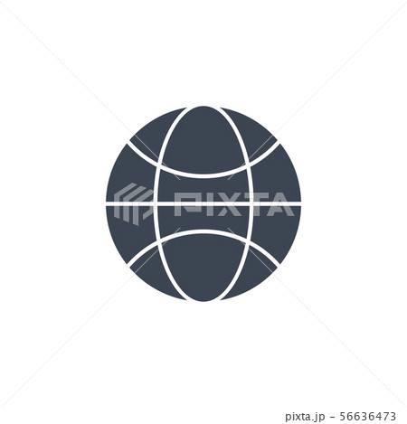 Globe Flat related vector glyph icon. 56636473