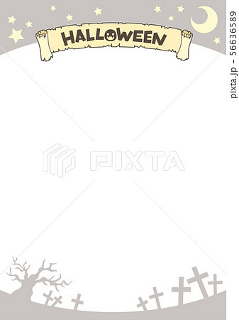 可愛いハローウィンのフレーム【ブラウン】【縦】 可愛いハローウィンのフレーム【ブラウン】【縦】 56636589