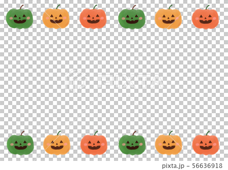 ハロウィン かぼちゃ 枠 フレームのイラスト素材