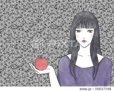 林檎を持つ女性 水彩 林檎を持つ女性 水彩 56637598