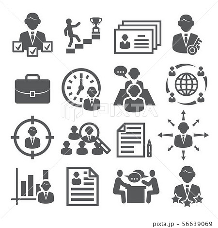 Head Hunting Icons on white background Head Hunting Icons on white background 56639069