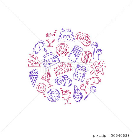 Vector sweets icons illustration Vector sweets icons illustration 56640683