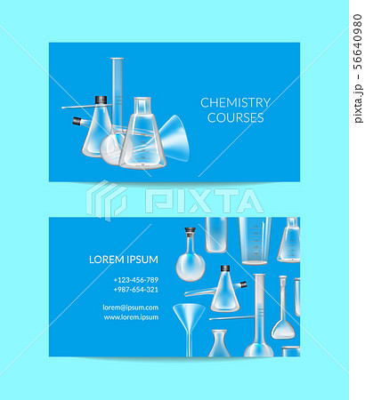 Vector business card template for chemistry or chemical laboratory with glass tubes Vector business card template for chemistry or chemical laboratory with glass tubes 56640980
