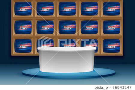 white table with retro tv background in the news s white table with retro tv background in the news s 56643247