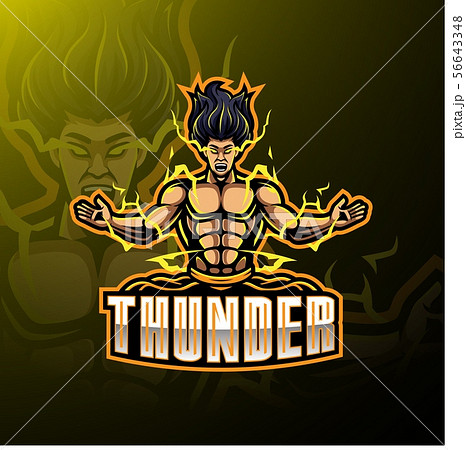 Thunder sport mascot logo design 56643348