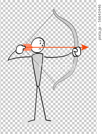 弓矢を射る人物 56643446