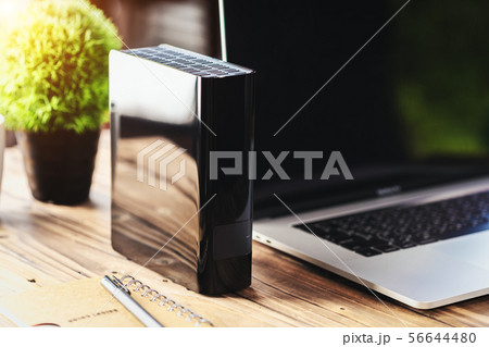 external hard drive on desk 56644480