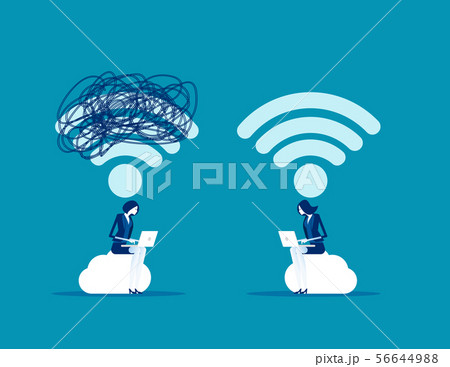 Business person with good and bad connections. 56644988