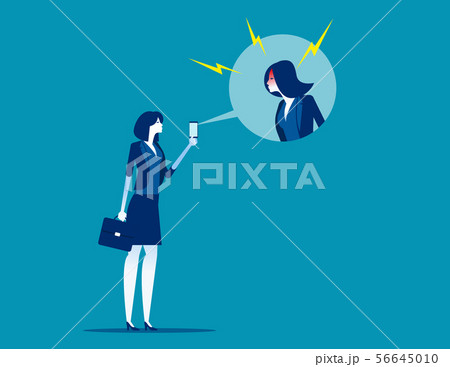 Angry manager call with employee. Concept business 56645010