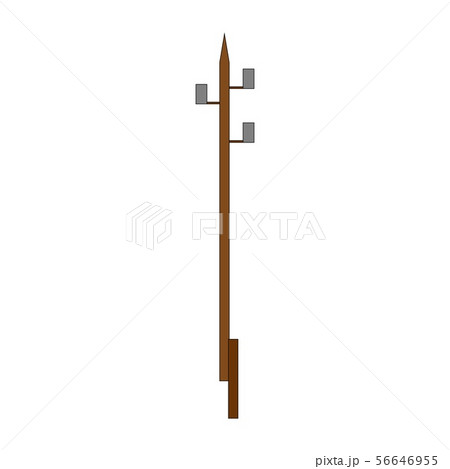 Wood power line icon. Power line symbol flat Wood power line icon. Power line symbol flat 56646955