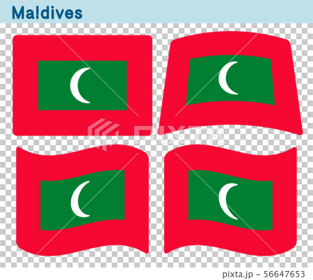 "Maldives flag" four shape icon design 56647653