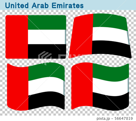 「UAEの国旗」4個の形のアイコンデザイン 56647819