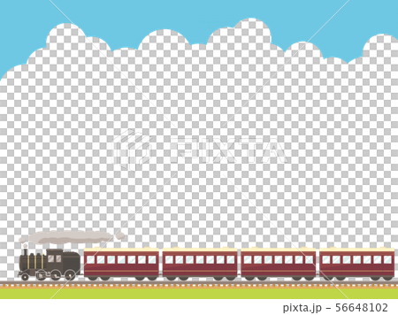 火車和藍天框架 56648102