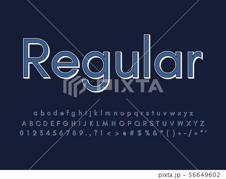 Retro font and alphabet. Stock vector illustration 56649602