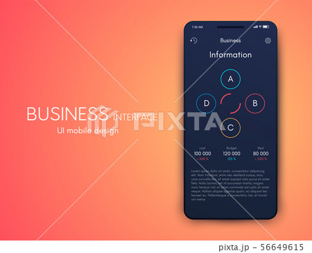Mobile application interface. Ui design, stock vector Mobile application interface. Ui design, stock vector 56649615