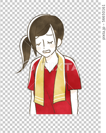 スポーツ観戦-肩を落とす女性 スポーツ観戦-肩を落とす女性 56650161