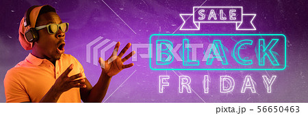Black friday, sales. Modern design. Contemporary art collage. Black friday, sales. Modern design. Contemporary art collage. 56650463