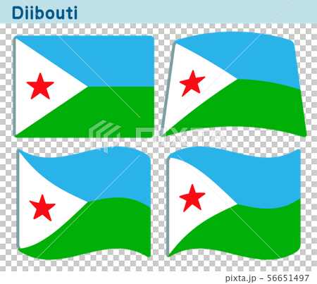 "Djibouti flag" four-shaped icon design 56651497