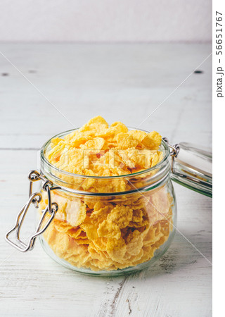 Jar full of corn flakes Jar full of corn flakes 56651767