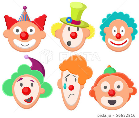 Set Faces Funny Cute のイラスト素材 56652816 Pixta