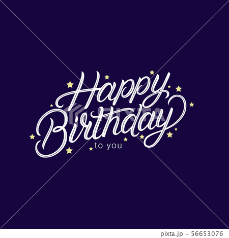 Happy Birthday hand written lettering. 56653076