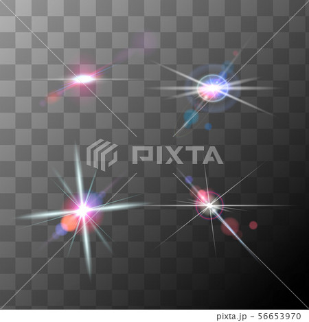 Set of realistic high quality lens flares, vector 56653970