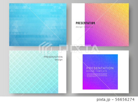The minimalistic abstract vector illustration of the editable layout of the presentation slides 56656274
