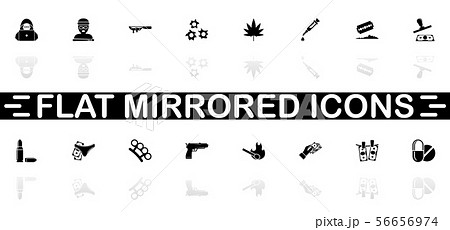 Crime - Flat Vector Icons Crime - Flat Vector Icons 56656974