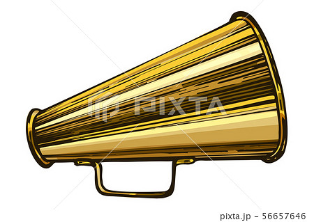Megaphone colored sketch vector Megaphone colored sketch vector 56657646