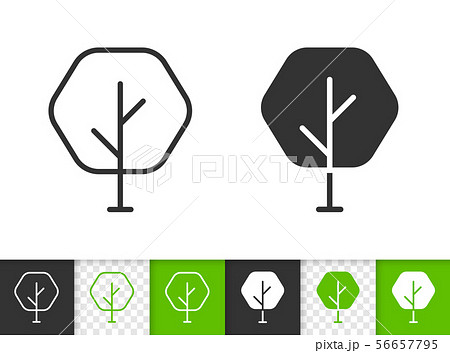 Abstract Geometric Tree simple line vector icon Abstract Geometric Tree simple line vector icon 56657795