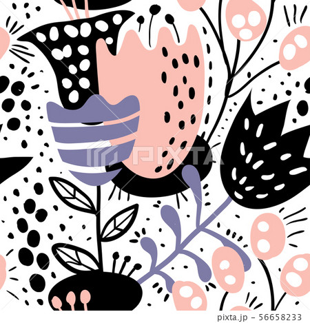 Collage style seamless pattern Collage style seamless pattern 56658233