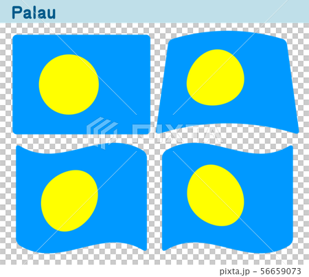“帕勞國旗”4形狀圖標設計 56659073