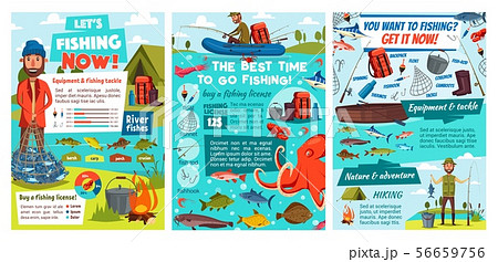 Fishing seafood and sea fish catch infographic Fishing seafood and sea fish catch infographic 56659756