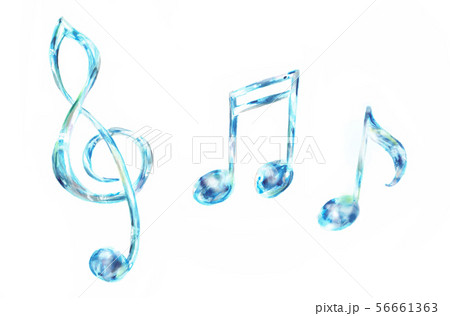 ガラスの音符 ト音記号 のイラスト素材 [56661363] - PIXTA
