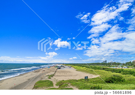 九十九里海岸白子町中里海水浴場付近 九十九里海岸白子町中里海水浴場付近 56661896