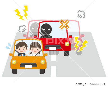 乗用車にあおり運転をされる男女 乗用車にあおり運転をされる男女 56662091