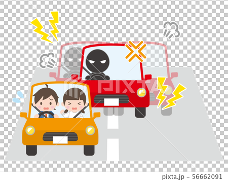 乗用車にあおり運転をされる男女 乗用車にあおり運転をされる男女 56662091