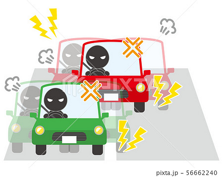 互いに煽りあう乗用車 56662240