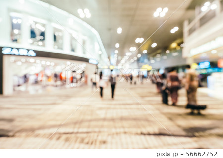 Abstract blur and defocused changi aiport terminal interior 56662752