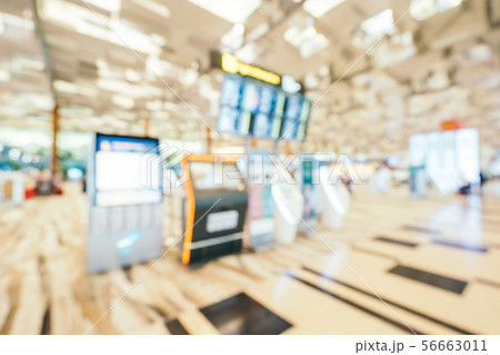 Abstract blur and defocused changi aiport terminal interior 56663011