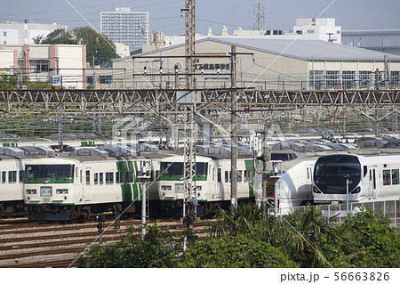 大宮総合車両センター東大宮センターの特急車両 大宮総合車両センター東大宮センターの特急車両 56663826