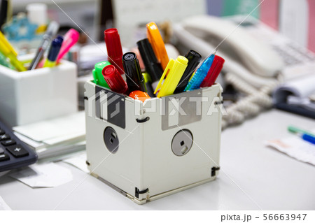 recycle floppy disk, Creative objects used recycle floppy disk, Creative objects used 56663947