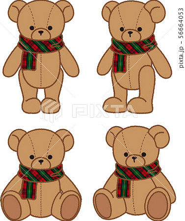 Teddy Bear Muffler Stock Illustration