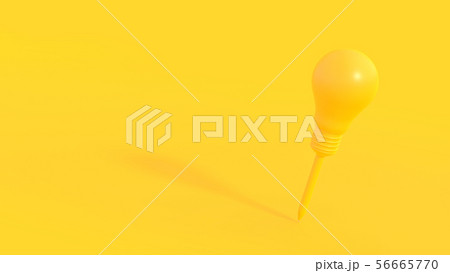 Yellow pen are shaped like light bulb. Yellow pen are shaped like light bulb. 56665770