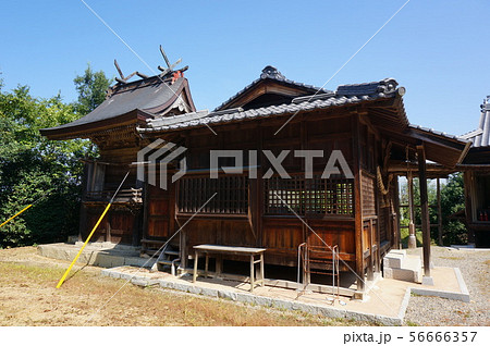 岡山県津山市にある国指定重要有形民俗文化財「田熊八幡神社」：回り舞台のある神社 56666357