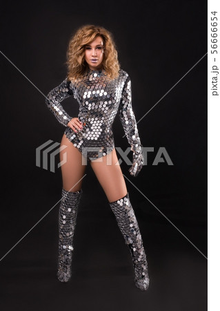 Woman in mirror costume full-length shot 56666654