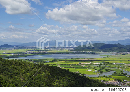 八幡山から見る近江の水郷 56666703