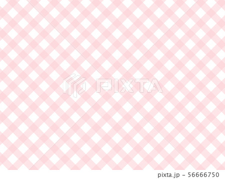 斜めギンガムチェック ピンクのイラスト素材 56666750 Pixta